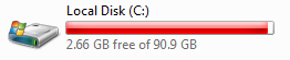 Directory listing before compression: 64MB across roughly 10,000 files